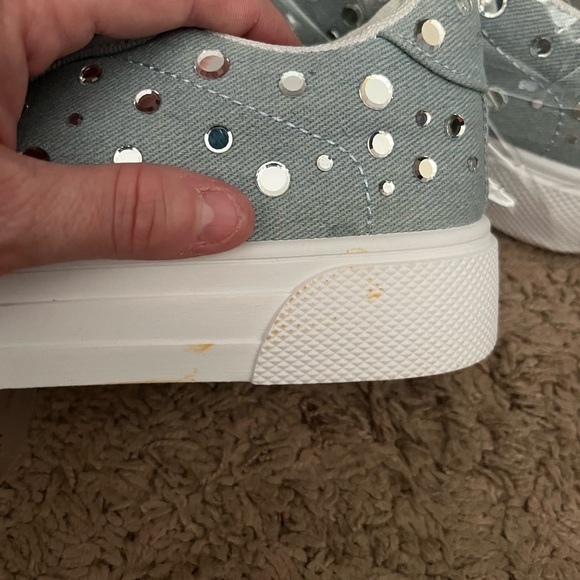 Blue denim Sneakers with Sparkle Accents - Picture 11 of 11